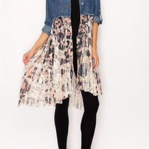 Origami Lace and Denim Duster Plus Size